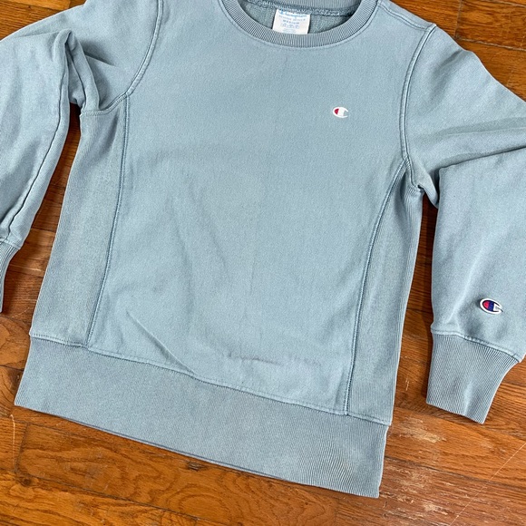 Champion Reverse Weave Crew Neck Aqua 